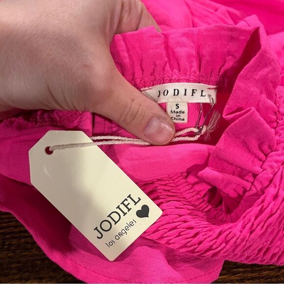 Pink ruffle sleeves mini a-line dress - Picture 8 of 12